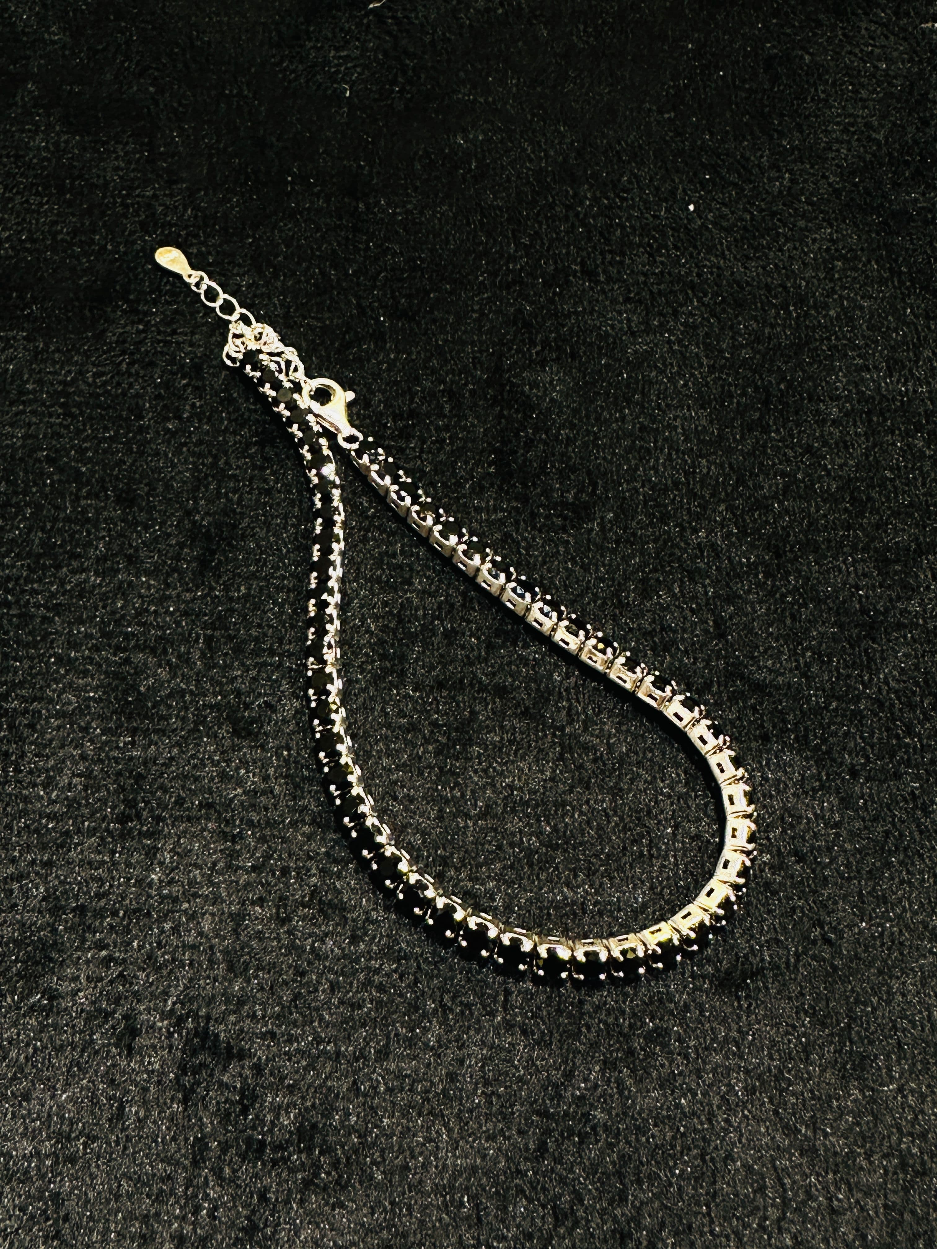 Midnight Obsidian Tennis Bracelet