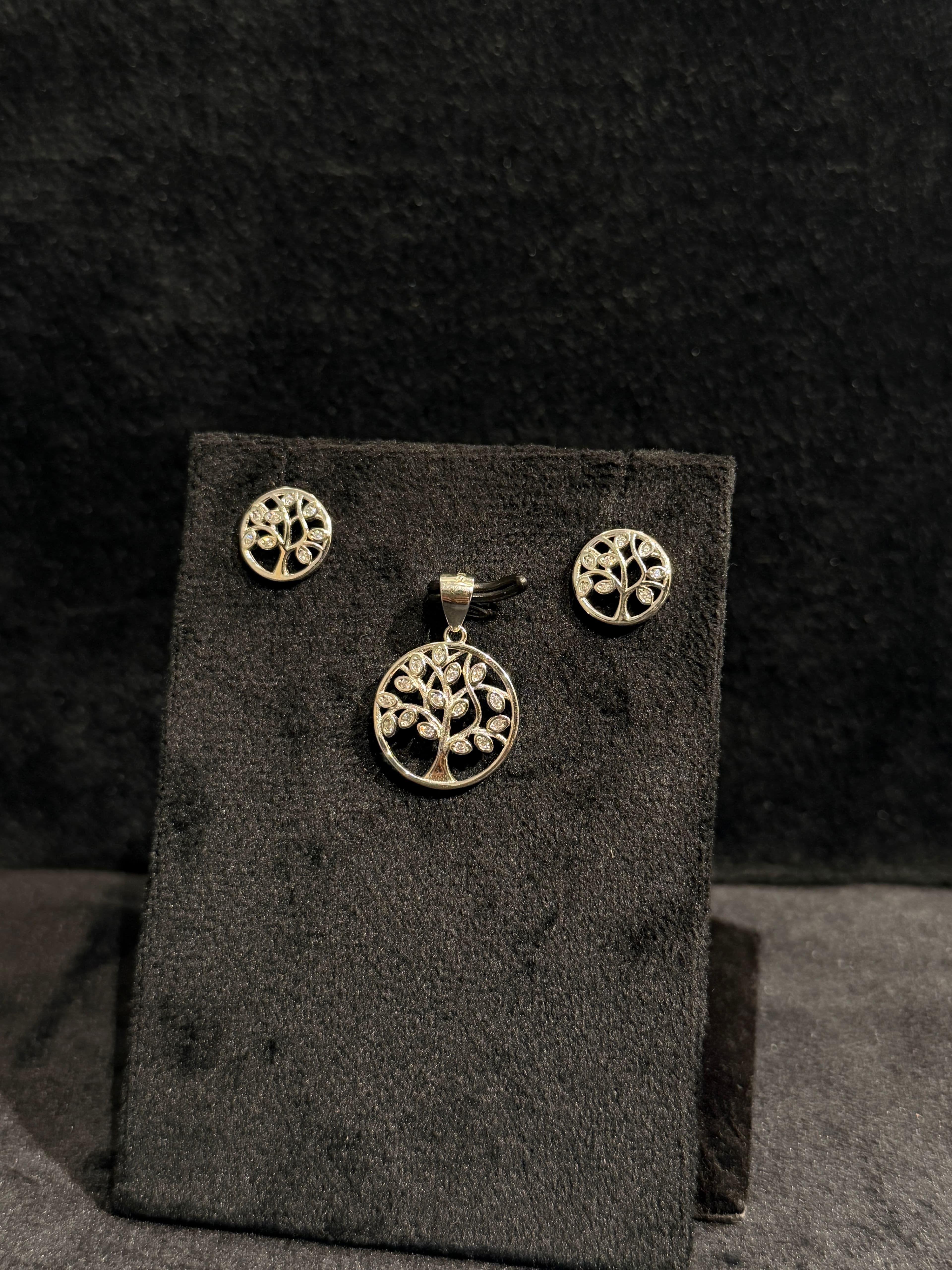 Tree of Life Silver Pendant Set