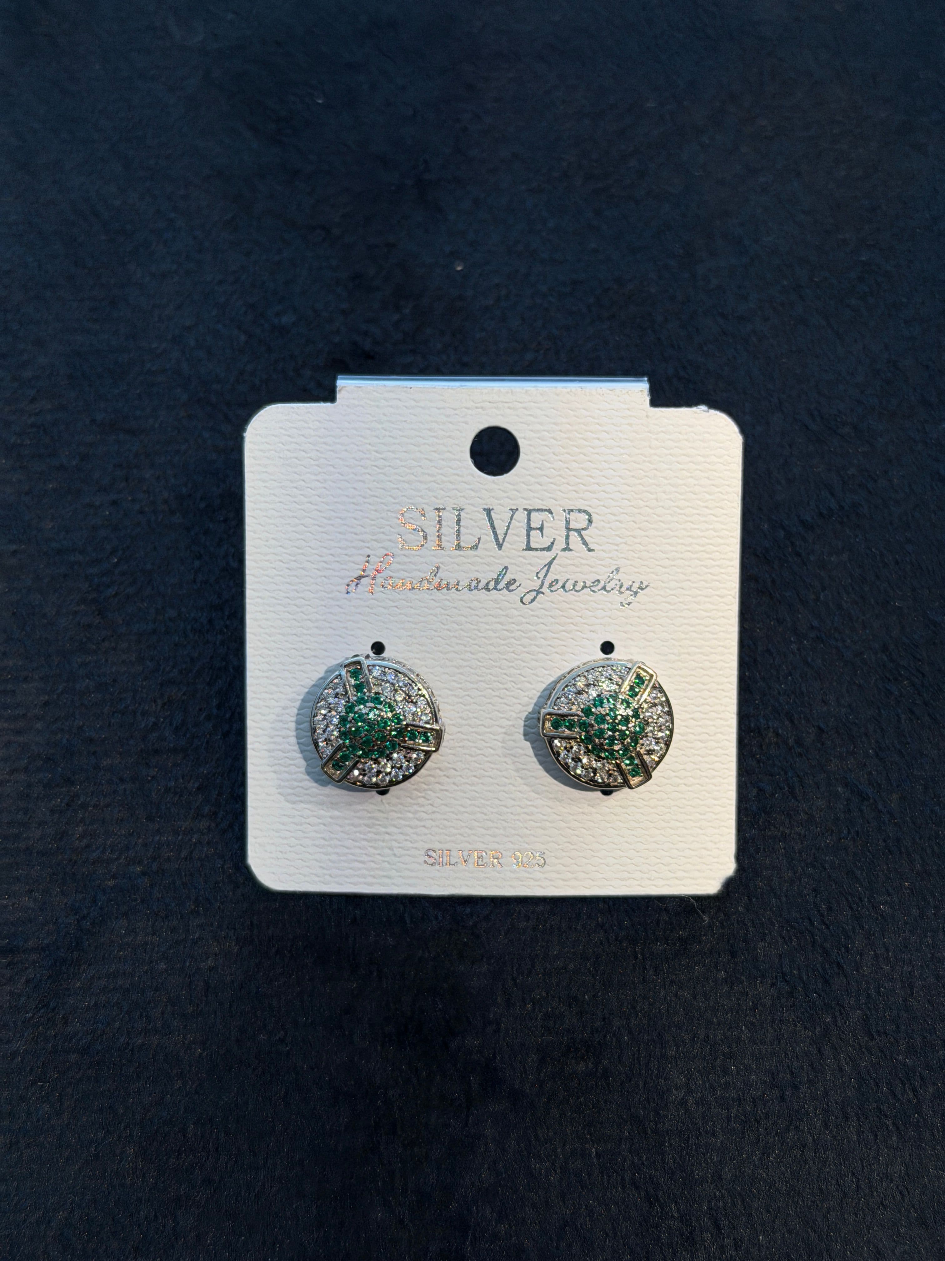 Emerald Halo Studs