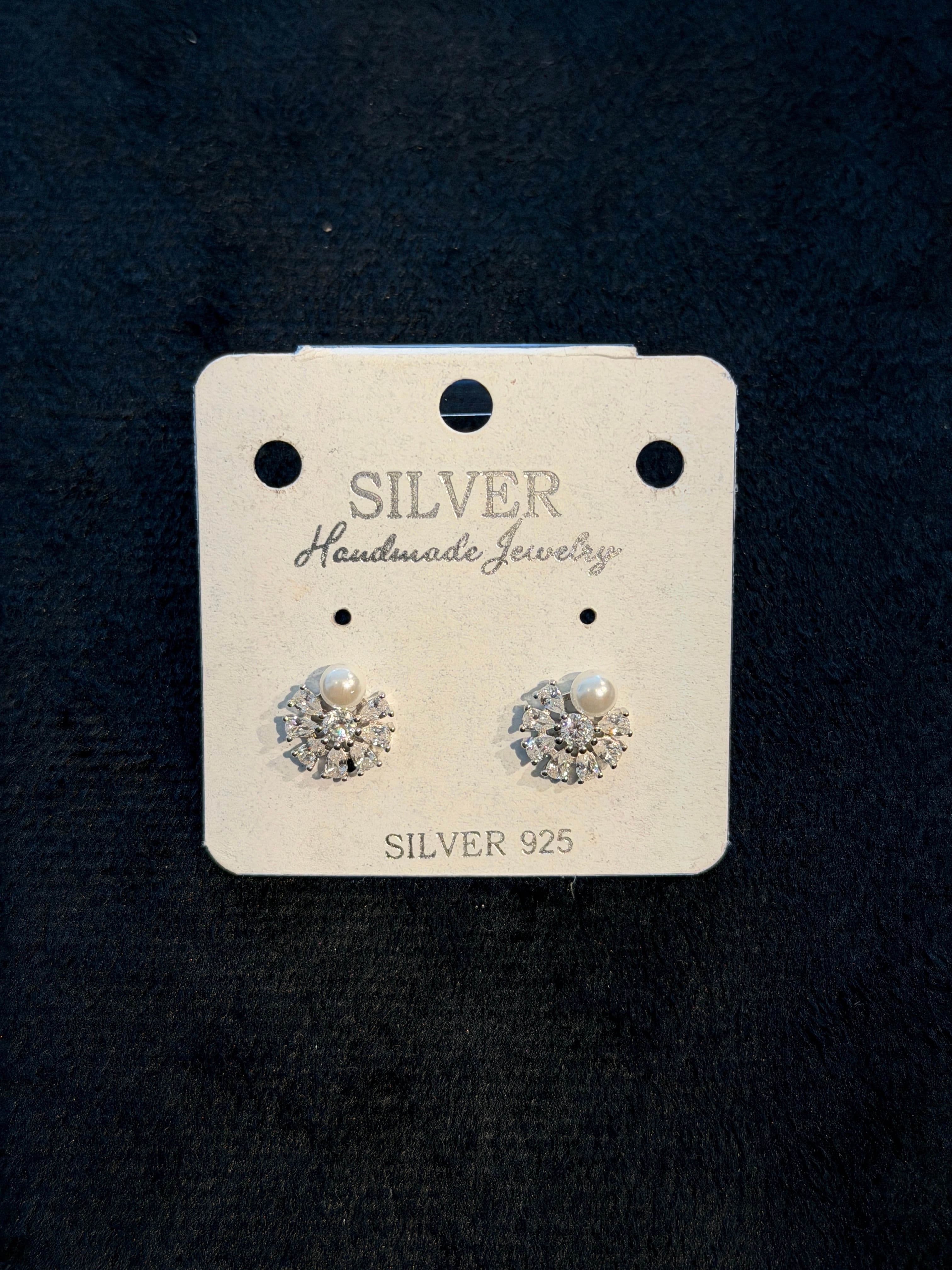 Luminous Pearl Halo Studs