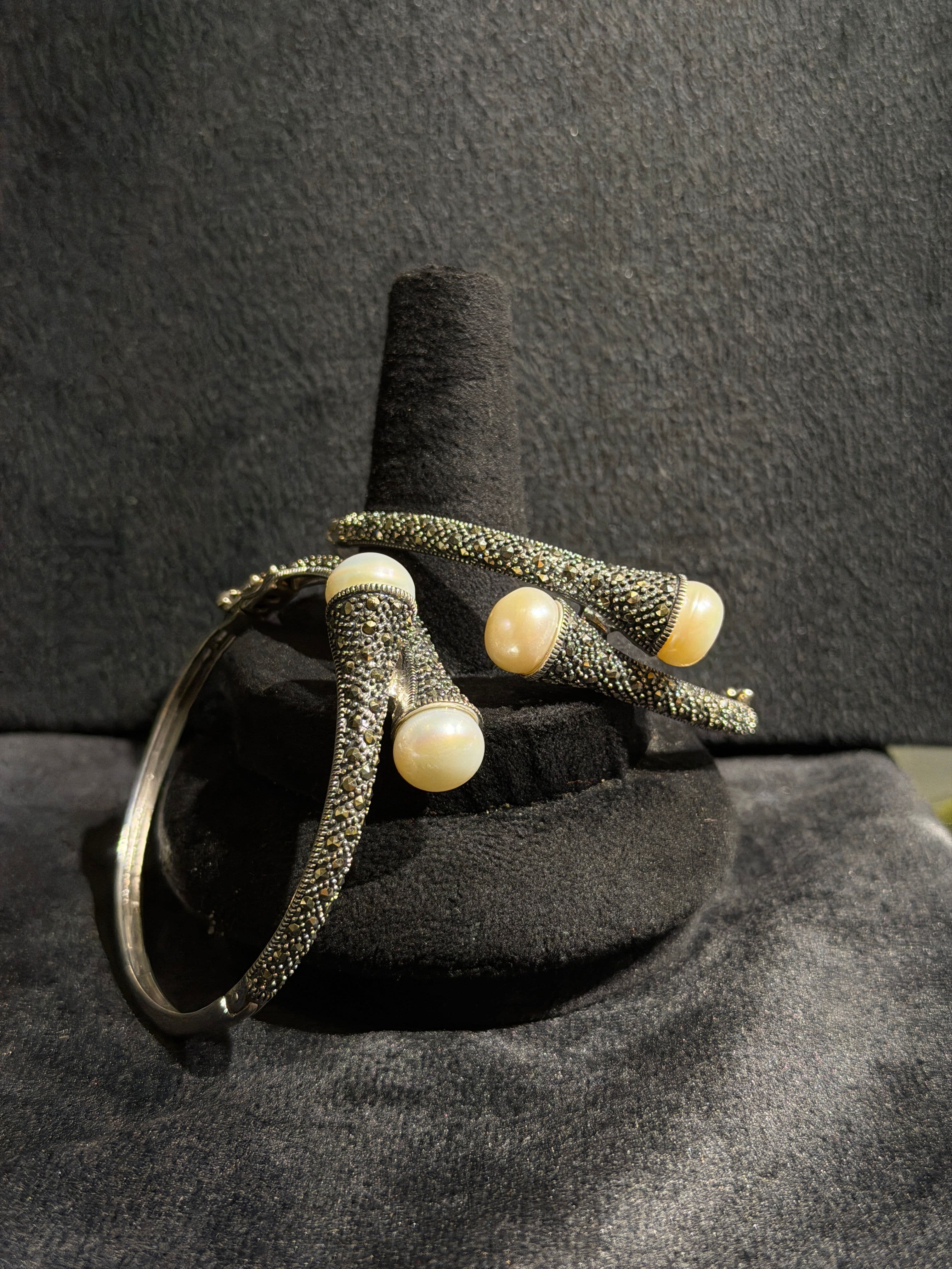 Midnight Pearl Wrap Bracelet