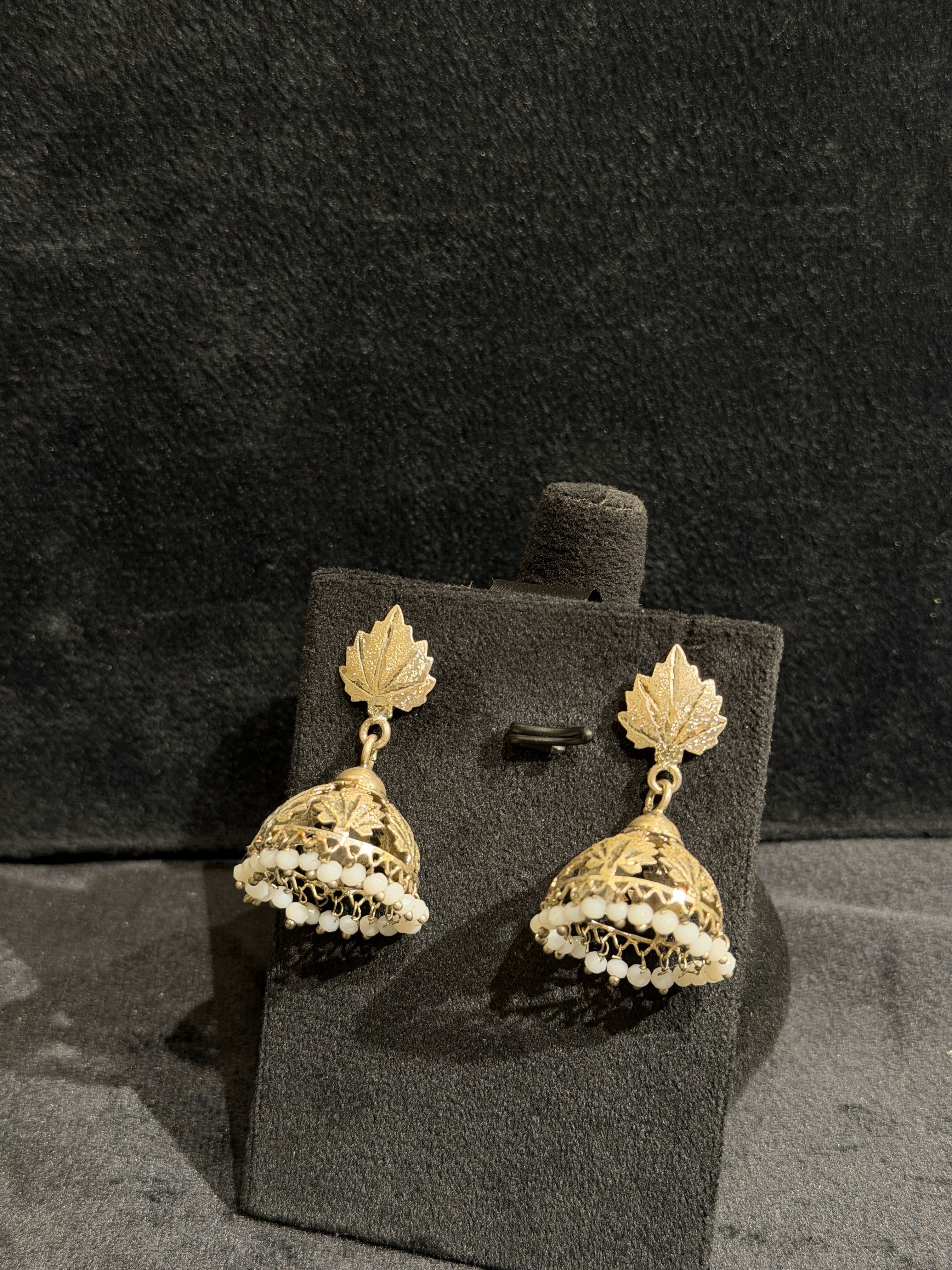 Kashmir Pearl Jhumka Earrings