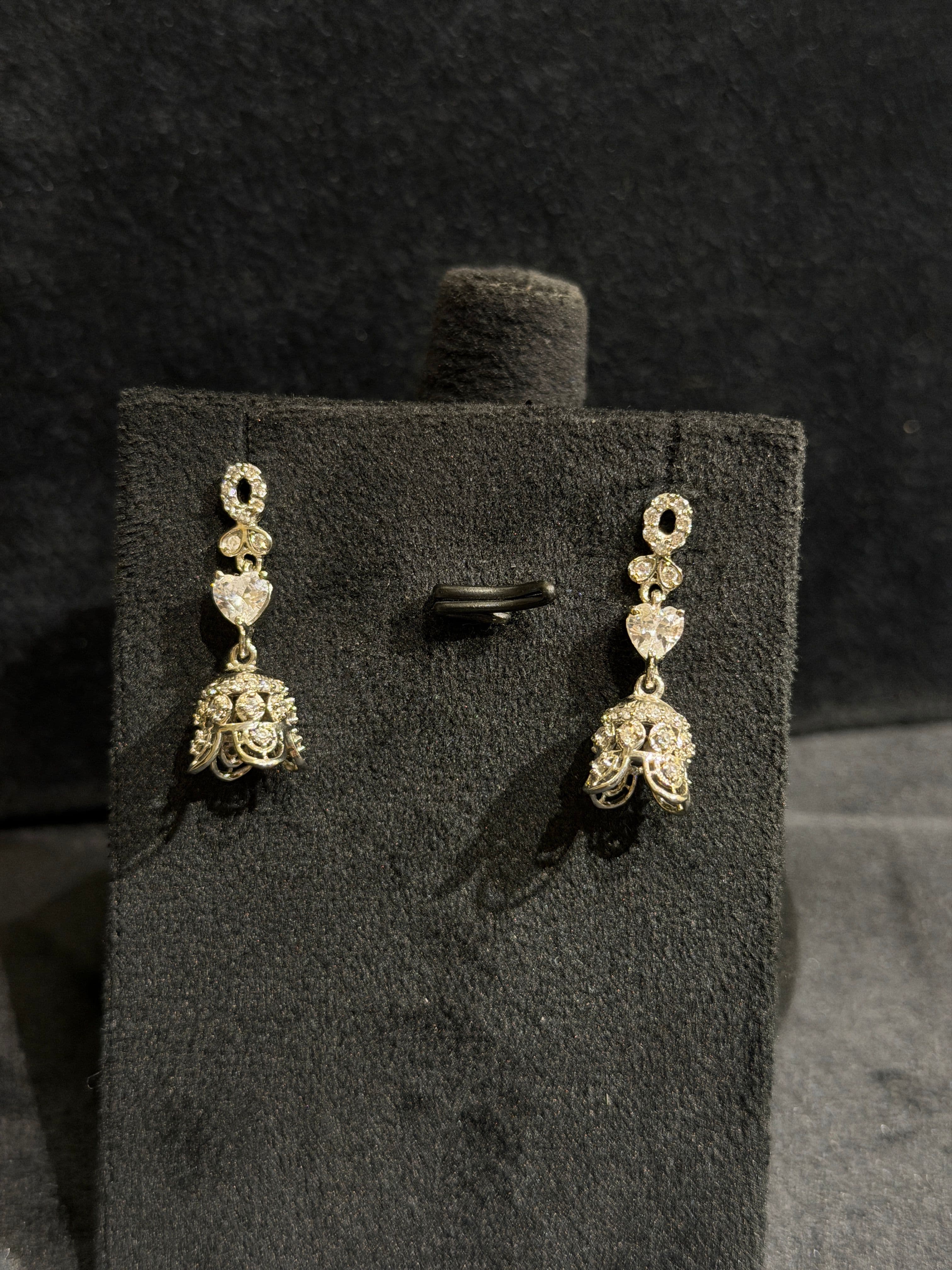 Celestial Heart Jhumka Earrings