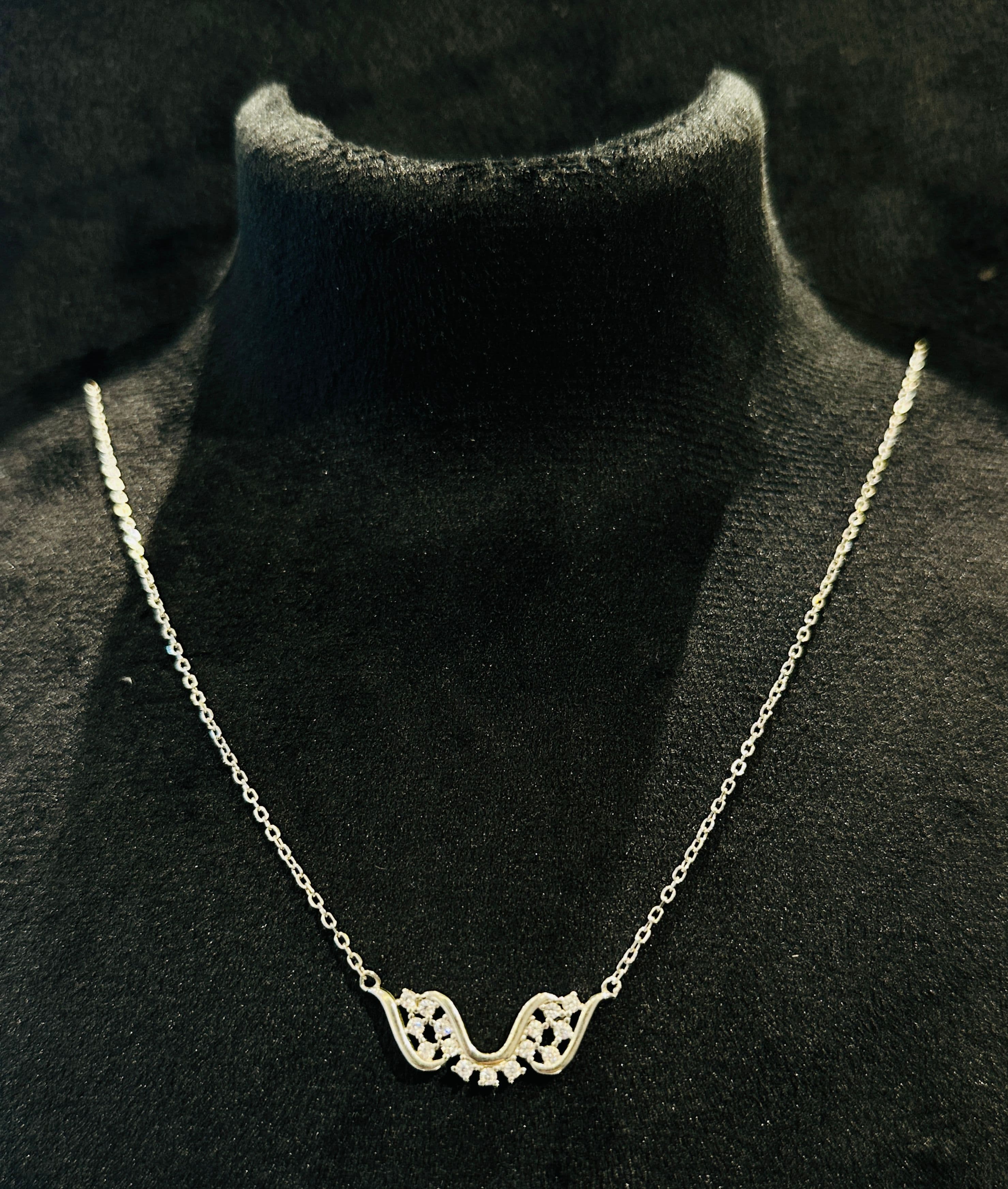 Lunar Wave Diamond Necklace