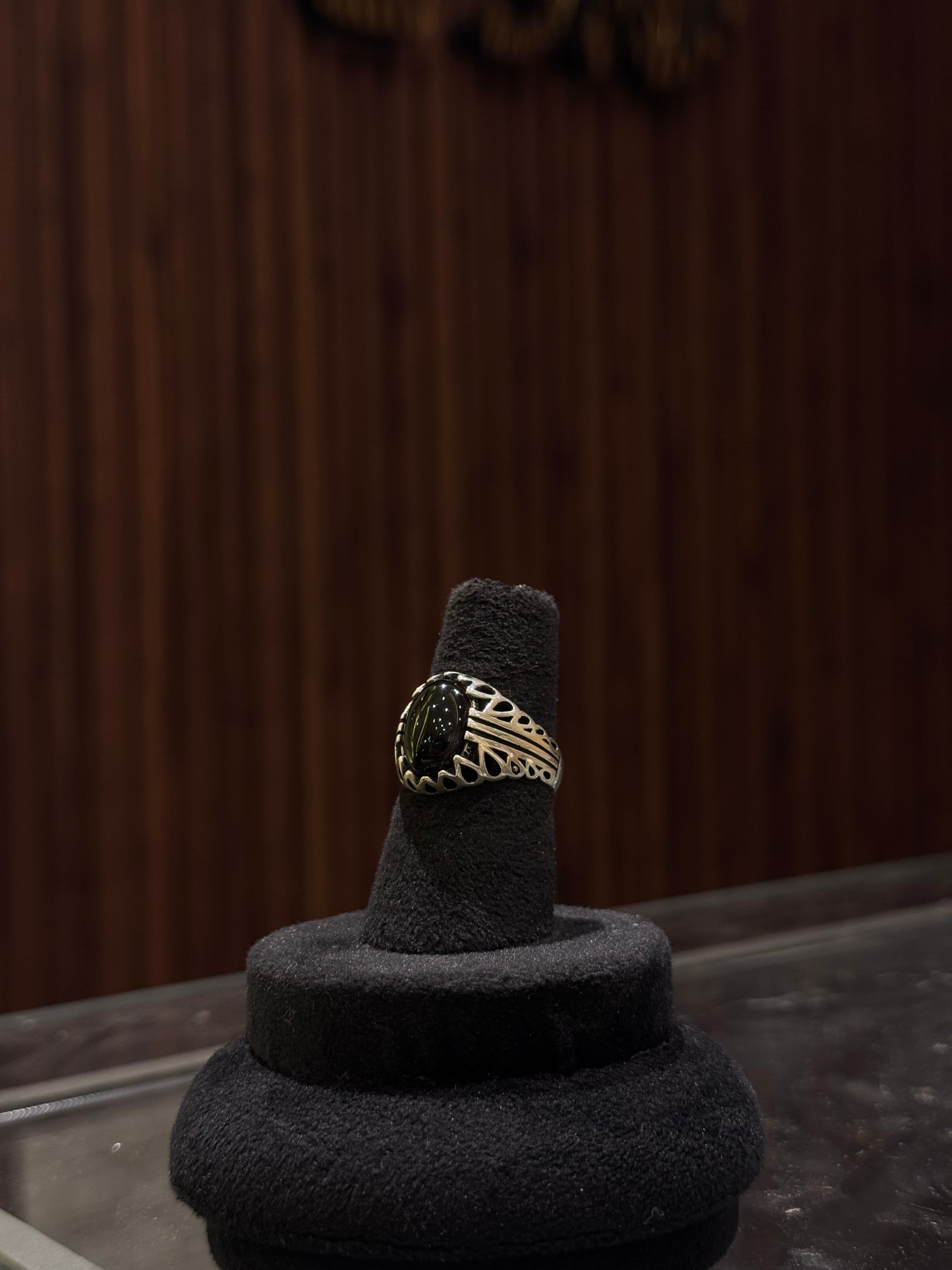 Obsidian Elegance Ring
